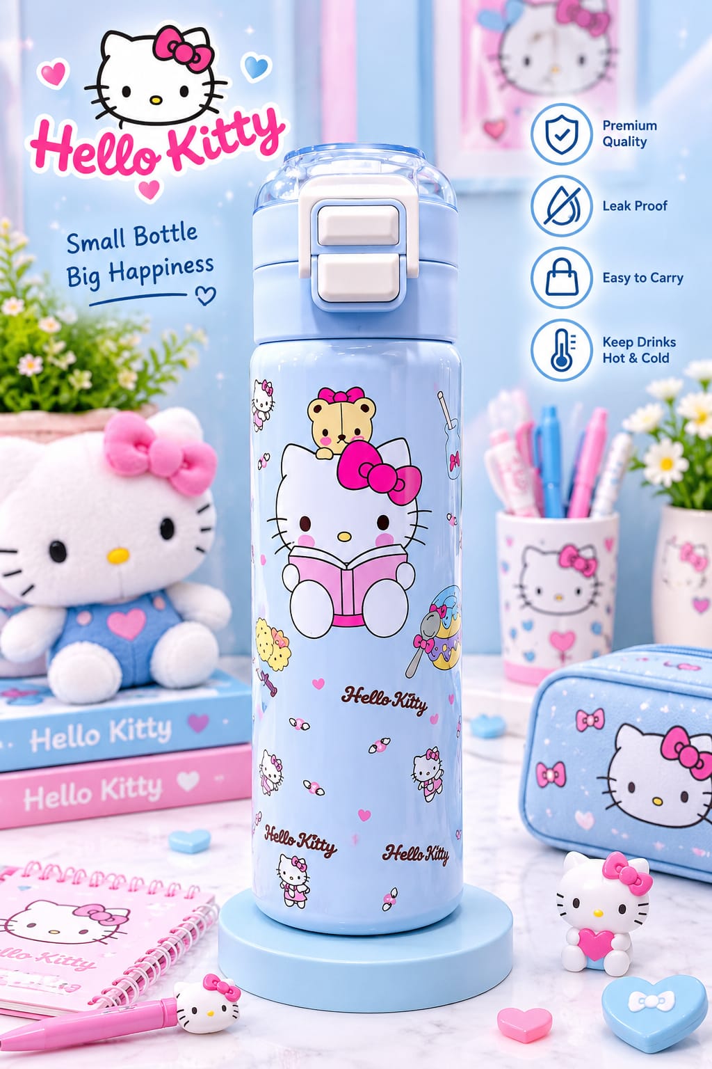 Hello Kitty Stainless Steel Water Bottle 650ml — view 4