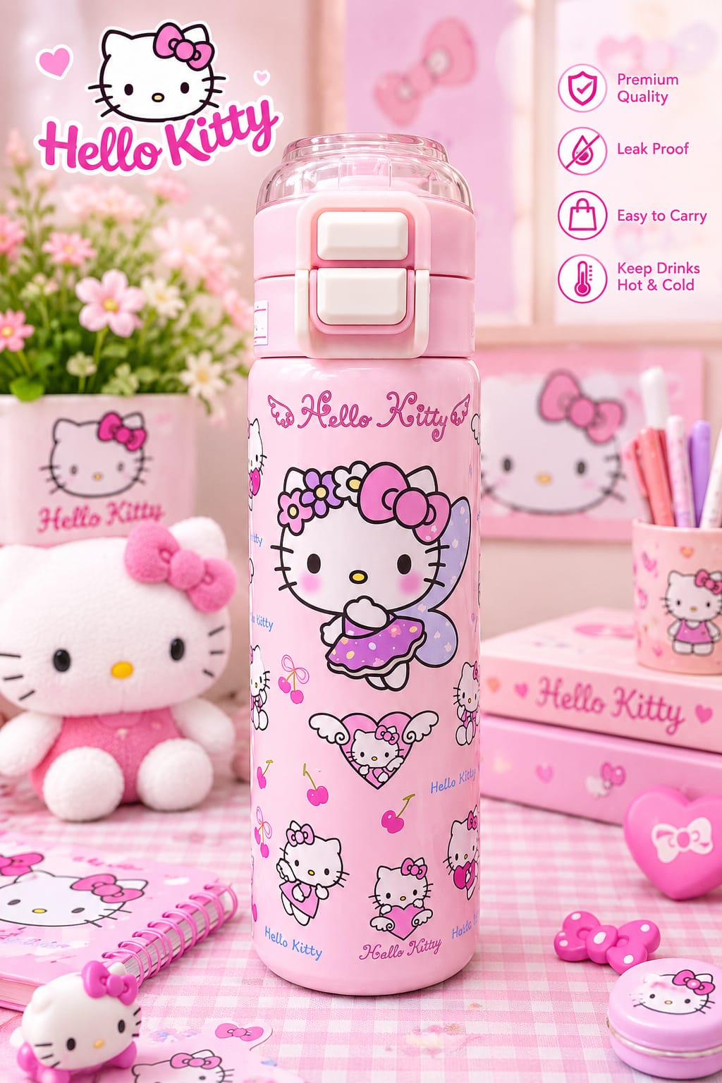 Hello Kitty Stainless Steel Water Bottle 650ml — view 5
