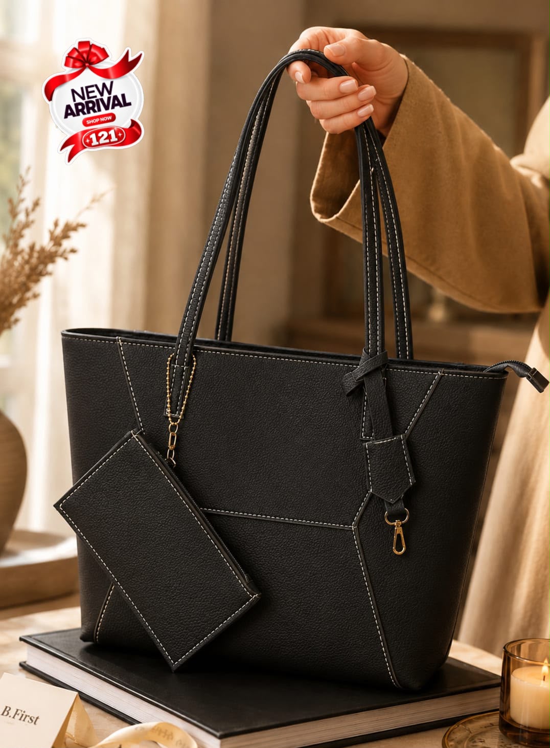 Big Size Tote Bag with Pouch — view 2