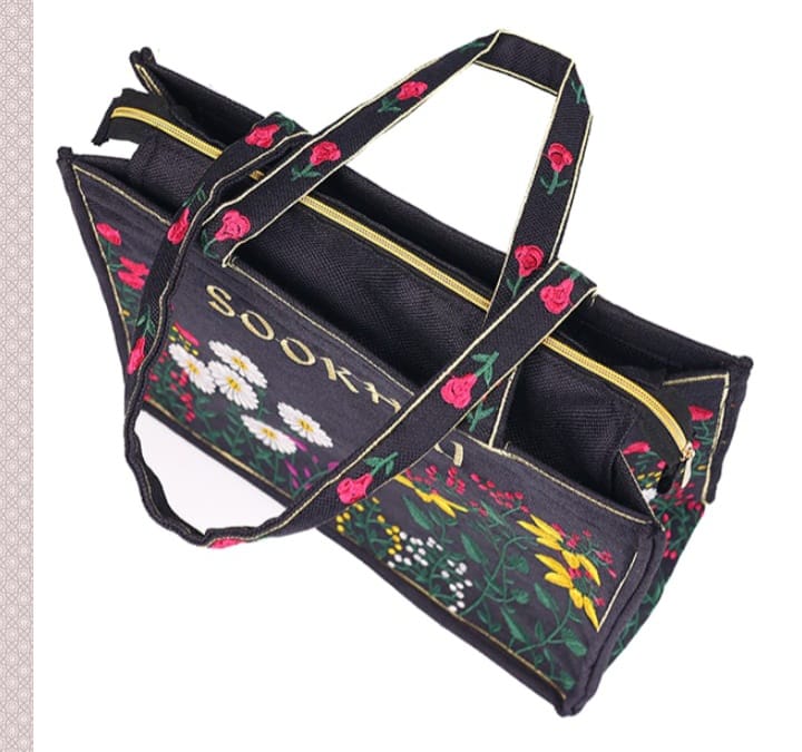 Unique Embroidery Jute Tote Bag — view 9