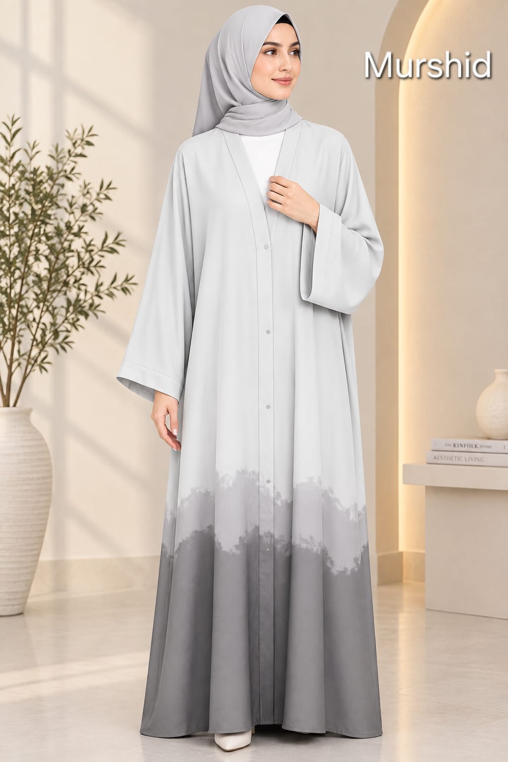 Tik Tok Ombre Front Open Abaya — view 5