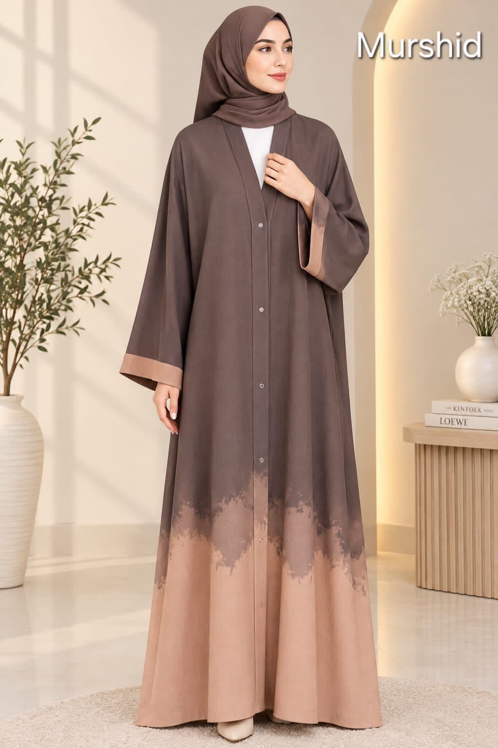 Tik Tok Ombre Front Open Abaya — view 6