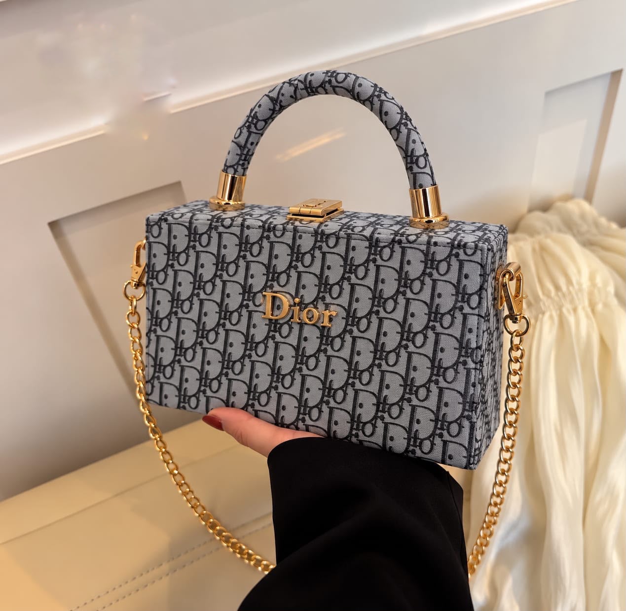 Dior Unique Frame Cross Body Bag for Girls — view 4