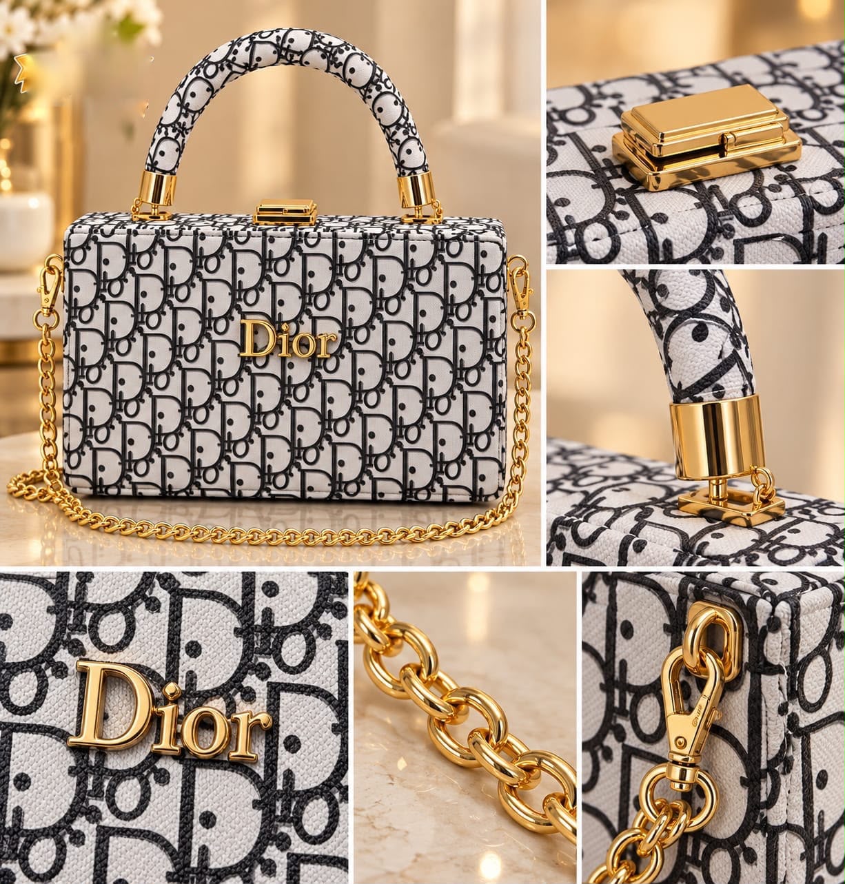 Dior Unique Frame Cross Body Bag for Girls — view 9