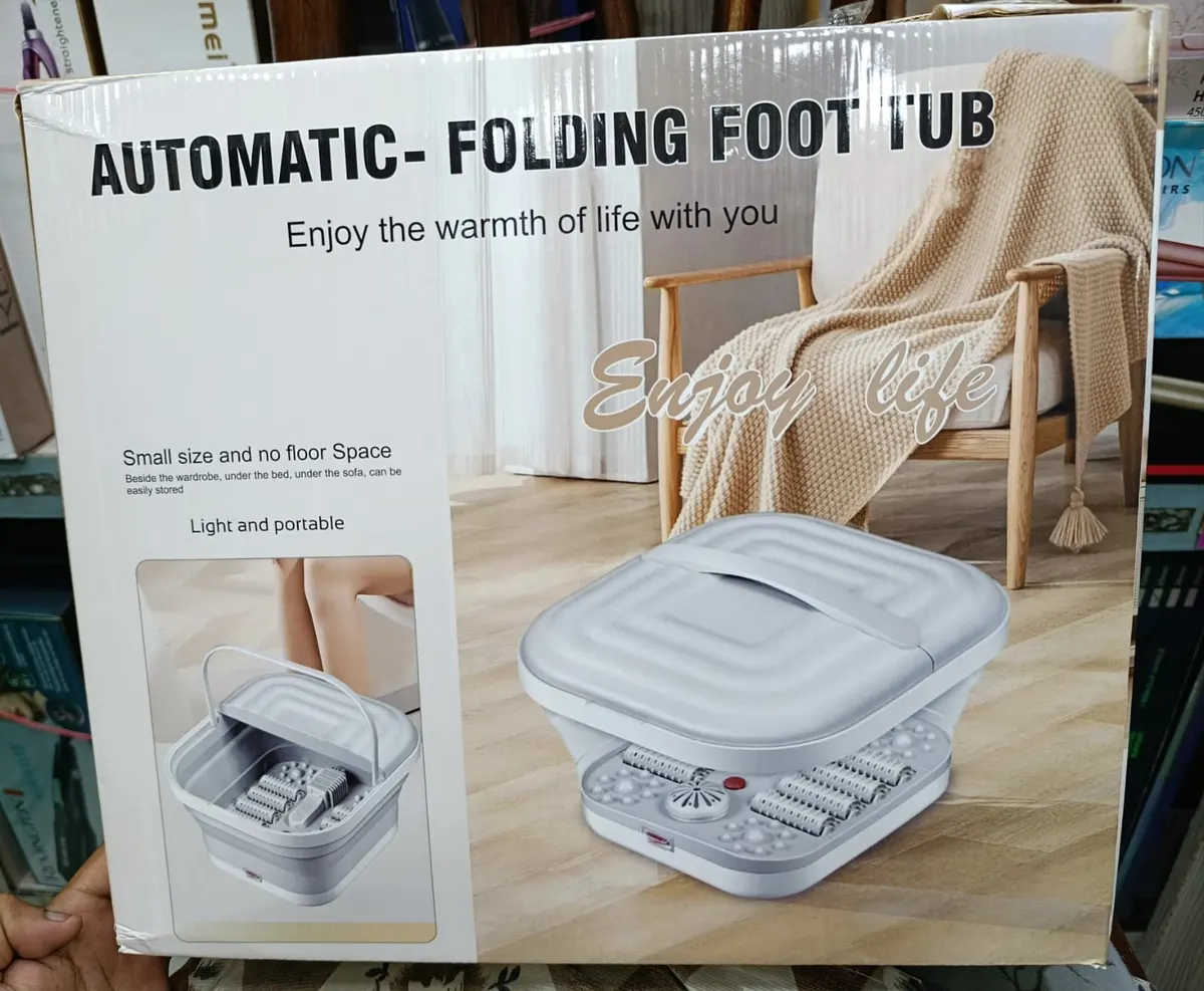 Automatic Foldable Foot Spa Tub with Massage Rollers