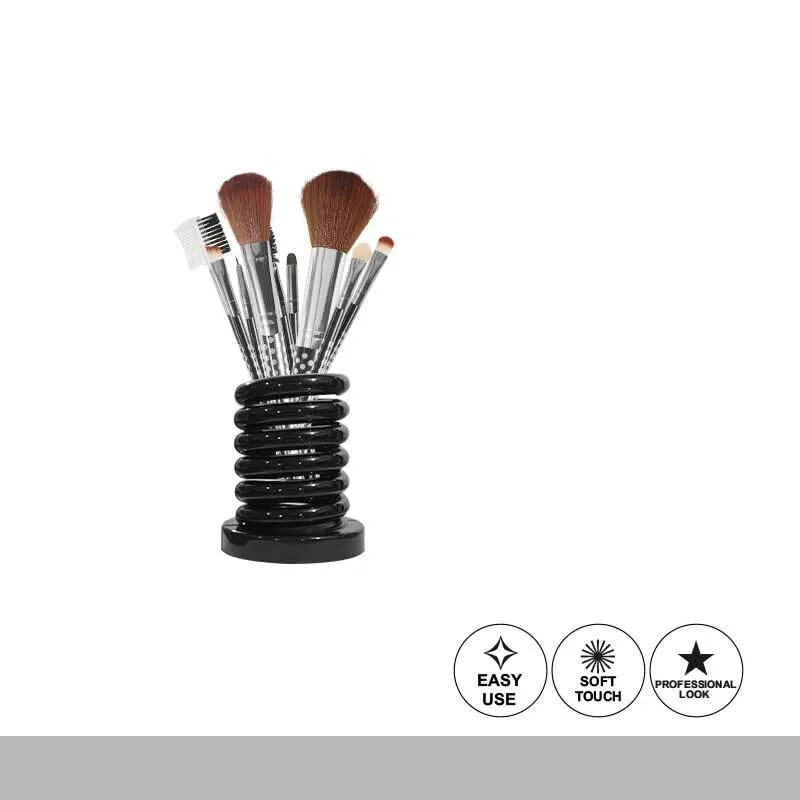 Glamorous Face 8 Pieces Brush Set With Ring Stand