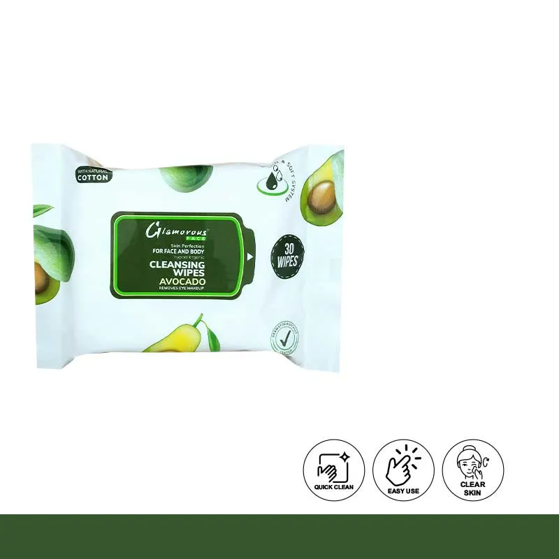Glamorous Face Cleansing Makeup Remover Wipes 30 Pieces — view 3