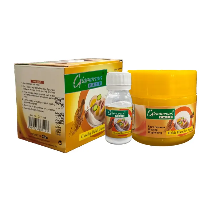 Glamorous Face Glowing Haldi Bleach, For Brightening And Extra Fairness — view 3