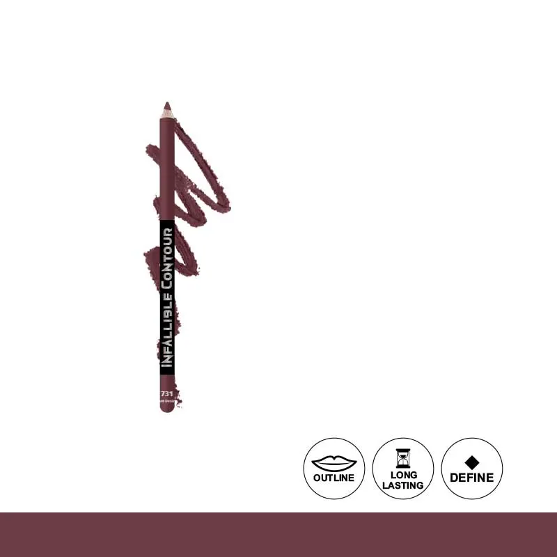 Glamorous Face Infallible Smooth Touch Matte Eye & Lip Contour Pencil 731 Mystic Mauve