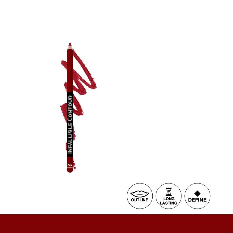 Glamorous Face Infallible Smooth Touch Matte Eye & Lip Contour Pencil 732 Fire Line
