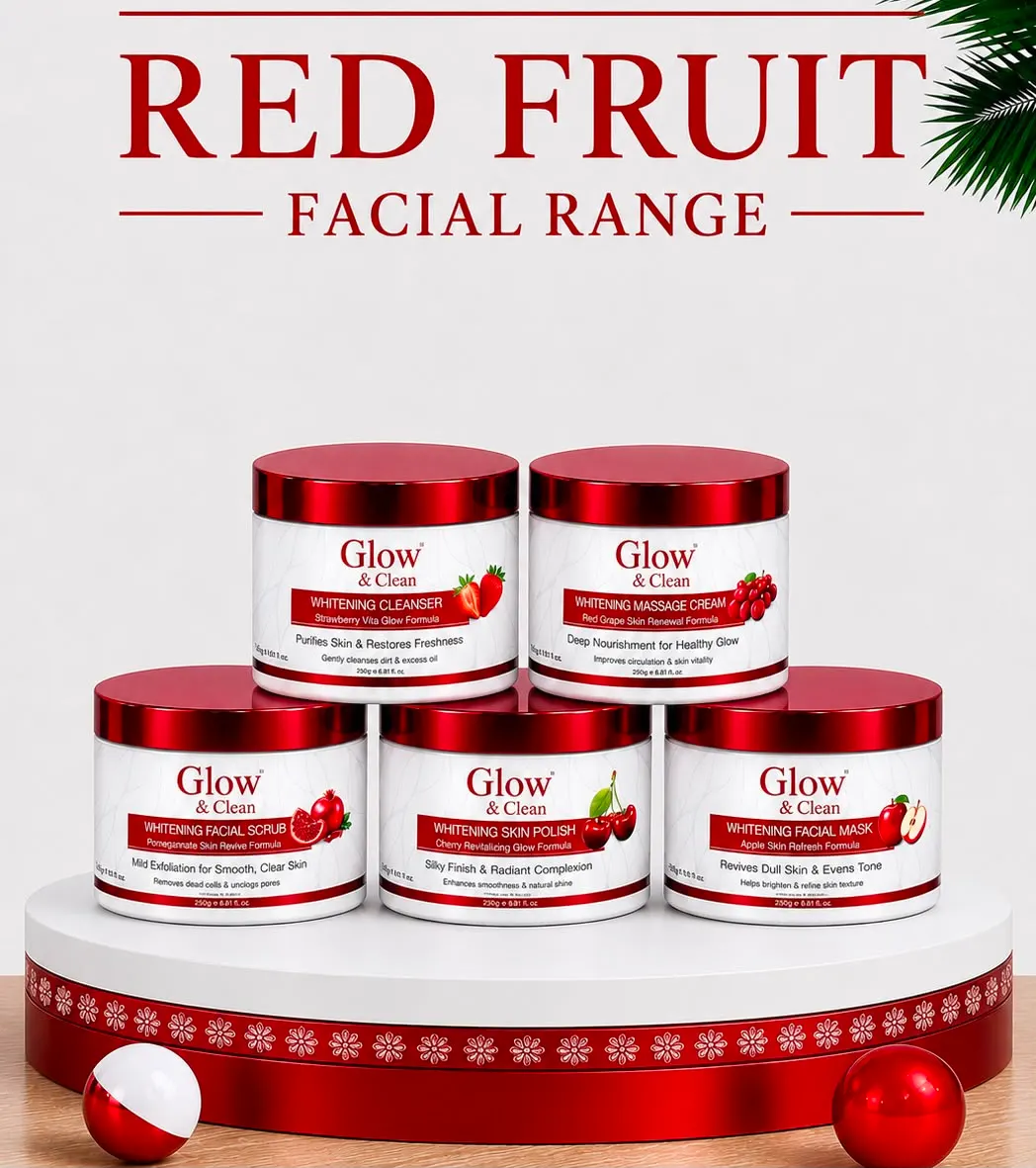 Glow & Clean Red Fruit Whitening 5 Step Facial Kit