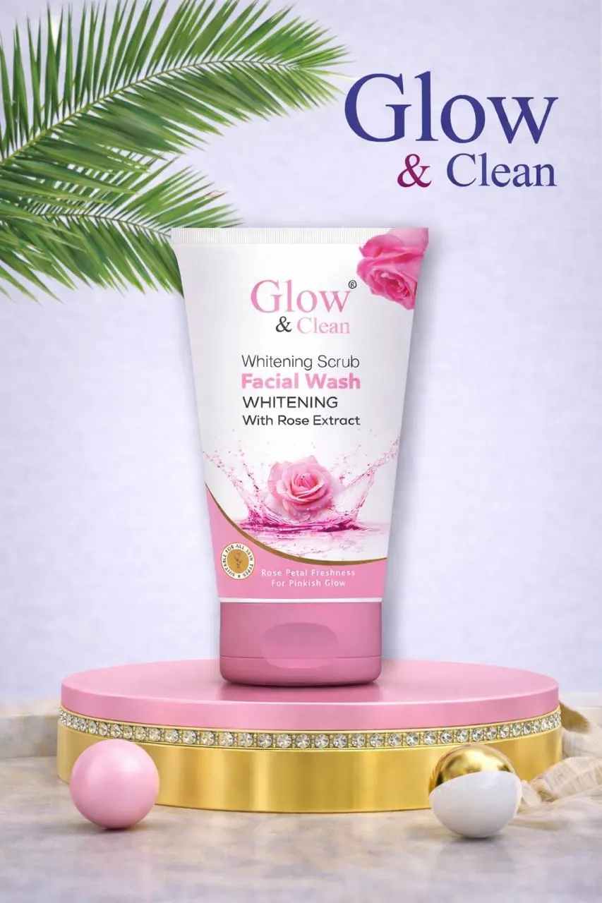 Glow & Clean Whitening Rose Scrub Facial Wash