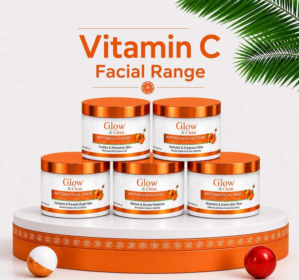 Glow & Clean Vitamin C 5 Step Brightening Facial Kit