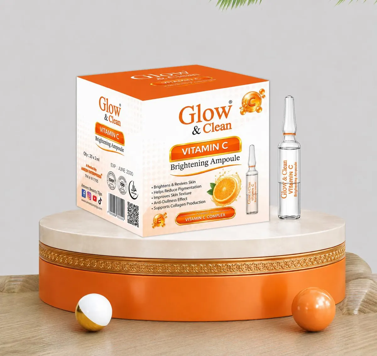 Glow & Clean Vitamin C Brightening Ampoule — 25 x 2ml