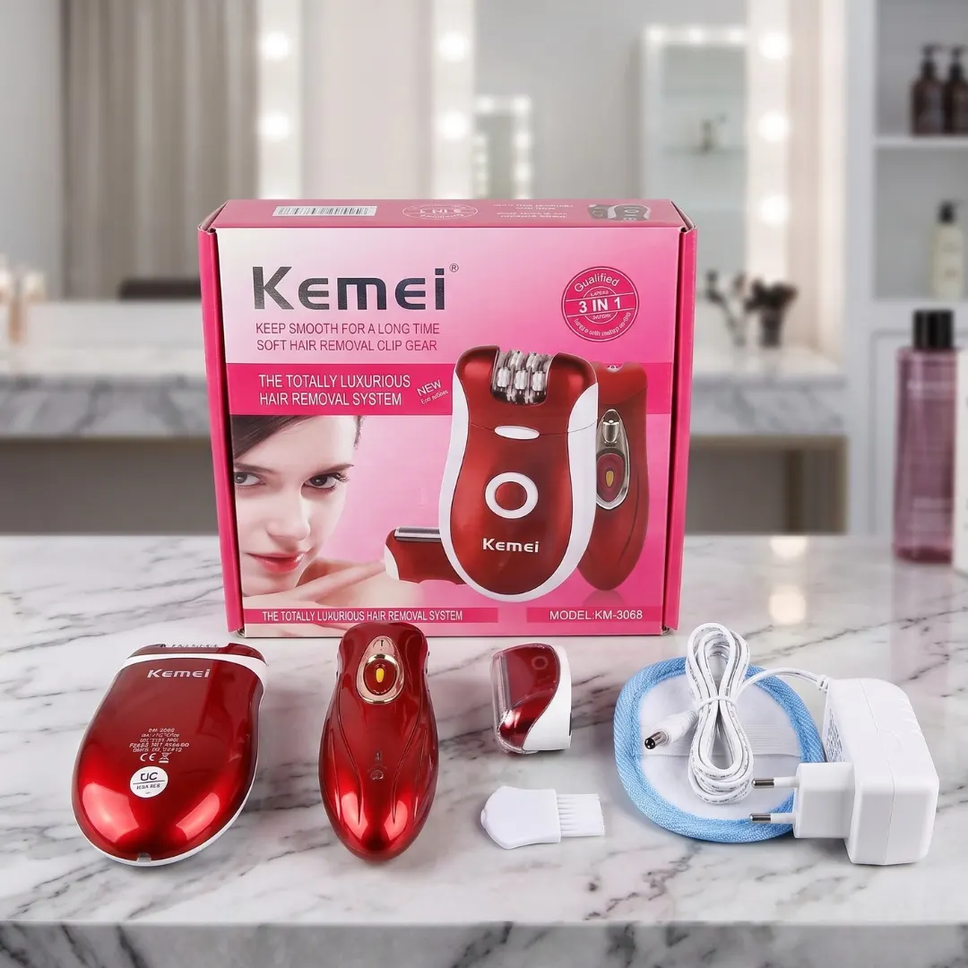 Kemei KM-3068 3-in-1 Ladies Epilator