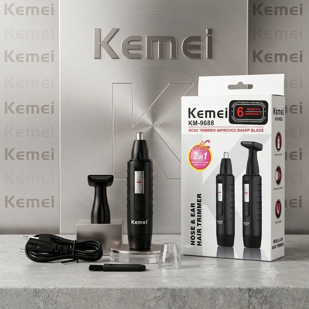 KM-9688 - 2 In 1 Rechargeable Hair and Nose Trimmer — view 2