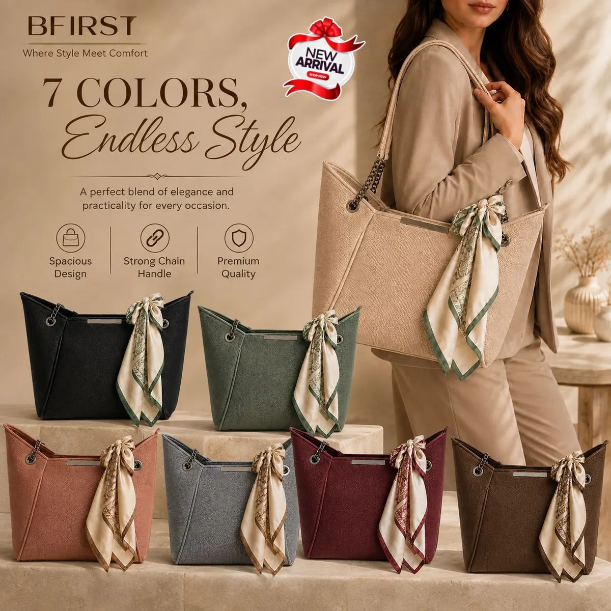 Big Size Tote Bag for Girls — view 7