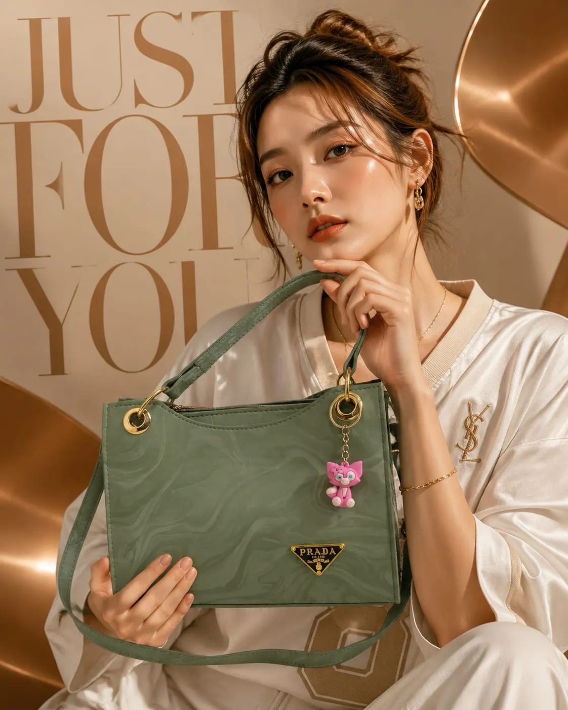 Trending Handbags With Trending Keychain — view 12