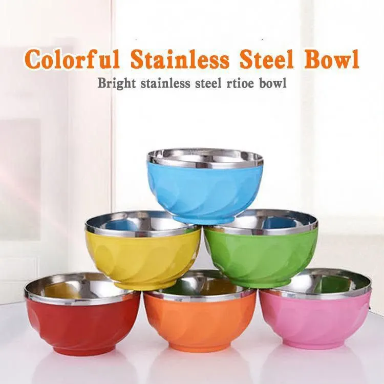 Imported Colorful Stainless Steel Bowl (Mix/Random colour)