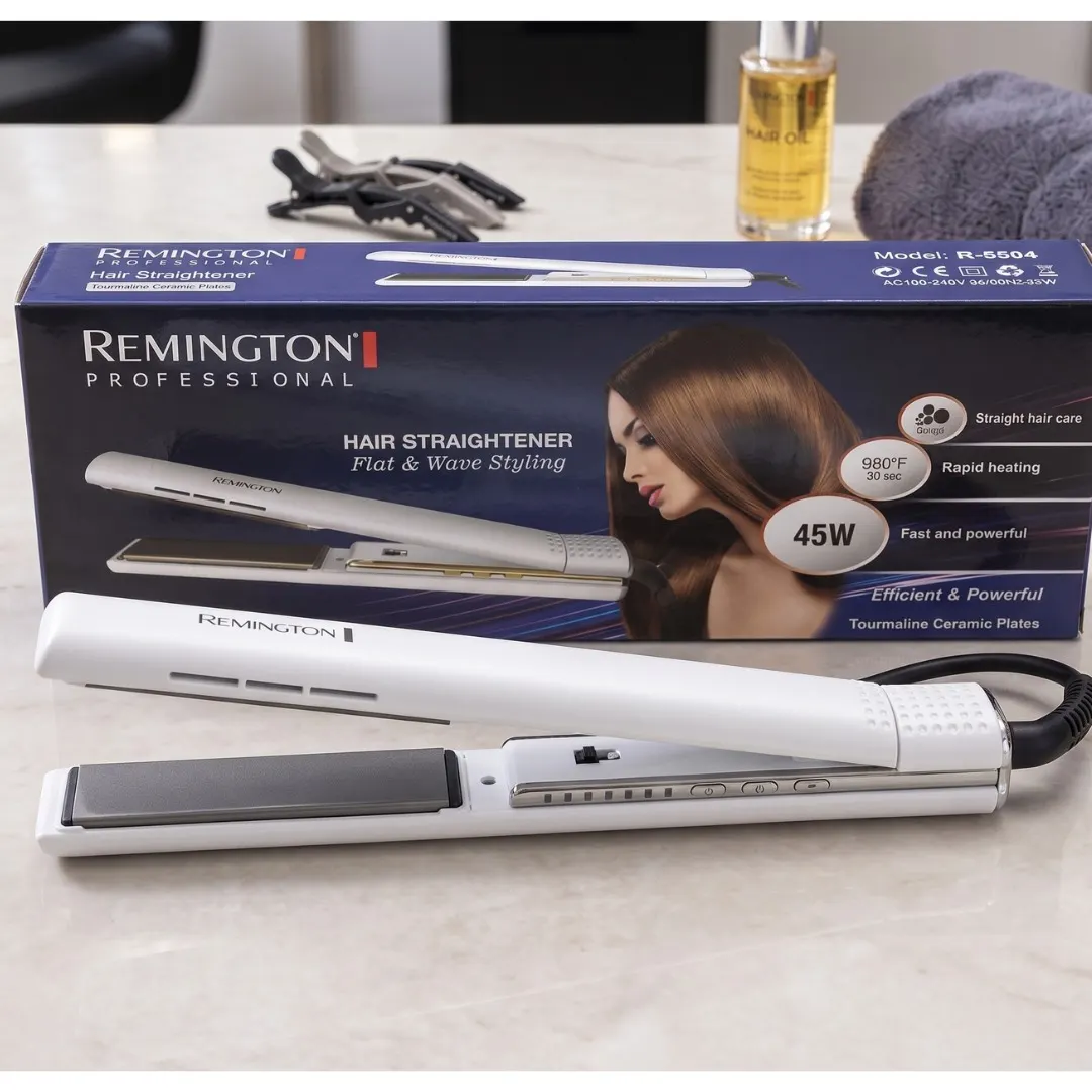 Remington Professional Hair Straightener R-5504 (Tourmaline Ceramic, White)