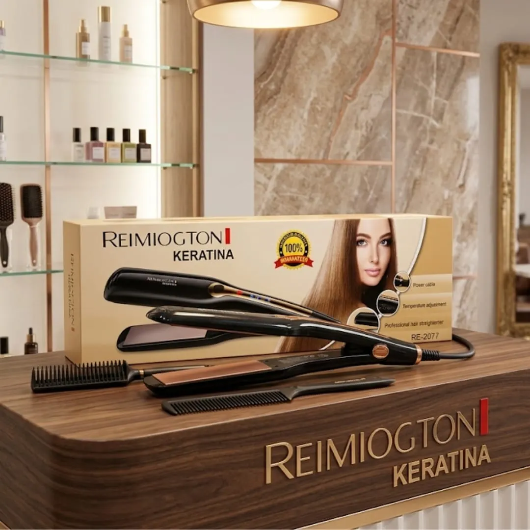 Professional Ceramic Hair Straightener with Styling Combs