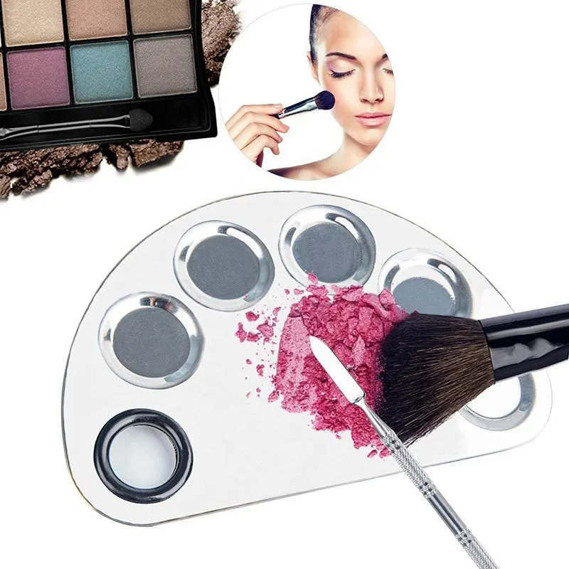 TU Parlour Stainless Steel Makeup Mixing Palette with Spatula — view 3