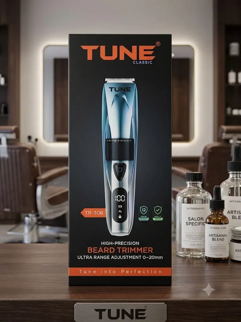 Tune Classic TR-306 Beard Trimmer (0-20mm Adjustable)