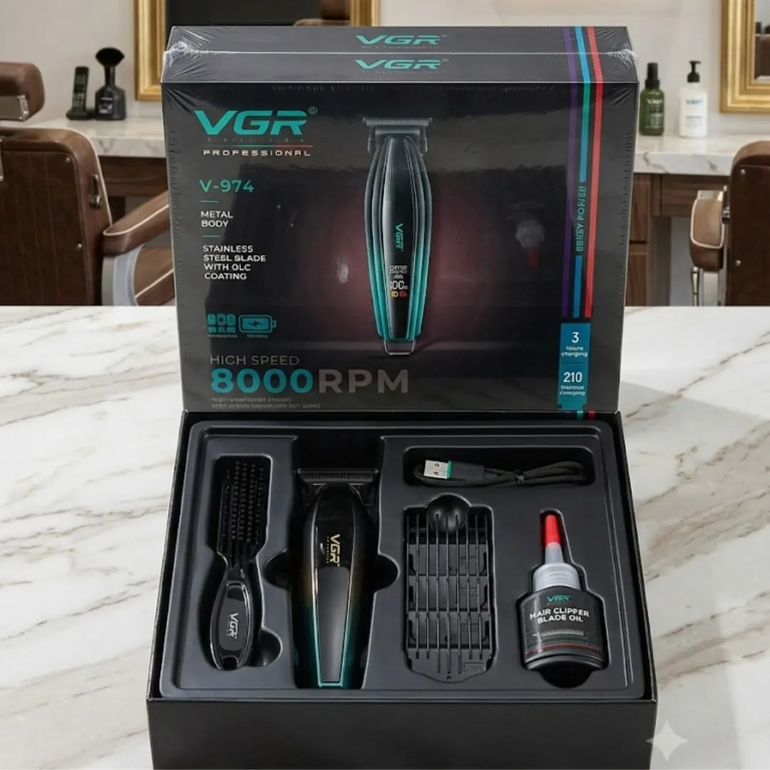 VGR V-974 Metal Hair Trimmer - 8000RPM