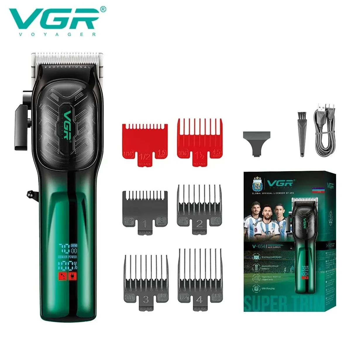 VGR V-654 Hair Clipper (Green)