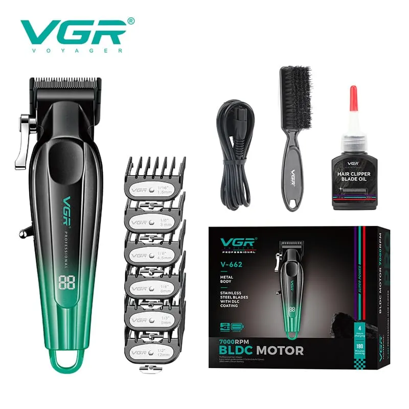 VGR V-662 Metal Hair Trimmer - 7000RPM