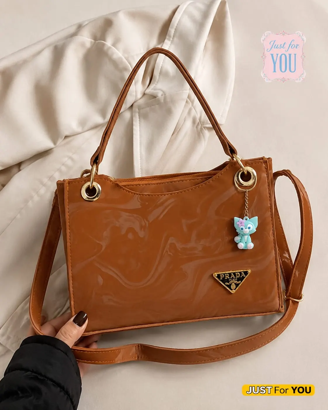 Trending Handbags With Trending Keychain — view 4