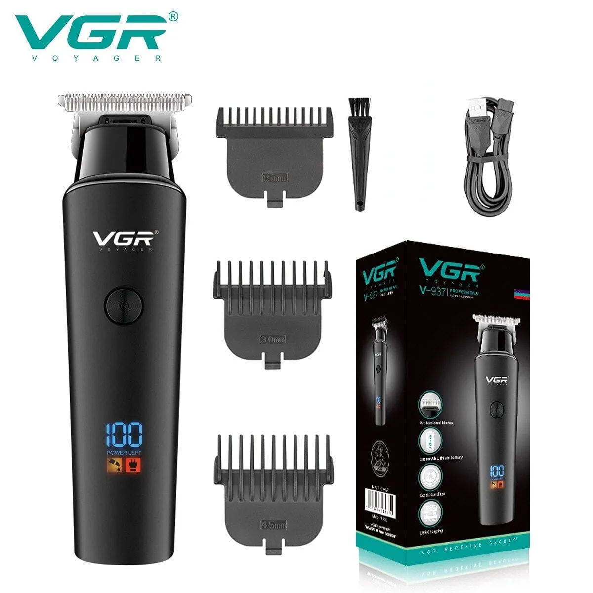VGR Voyager Professional Hair Trimmer (Black)