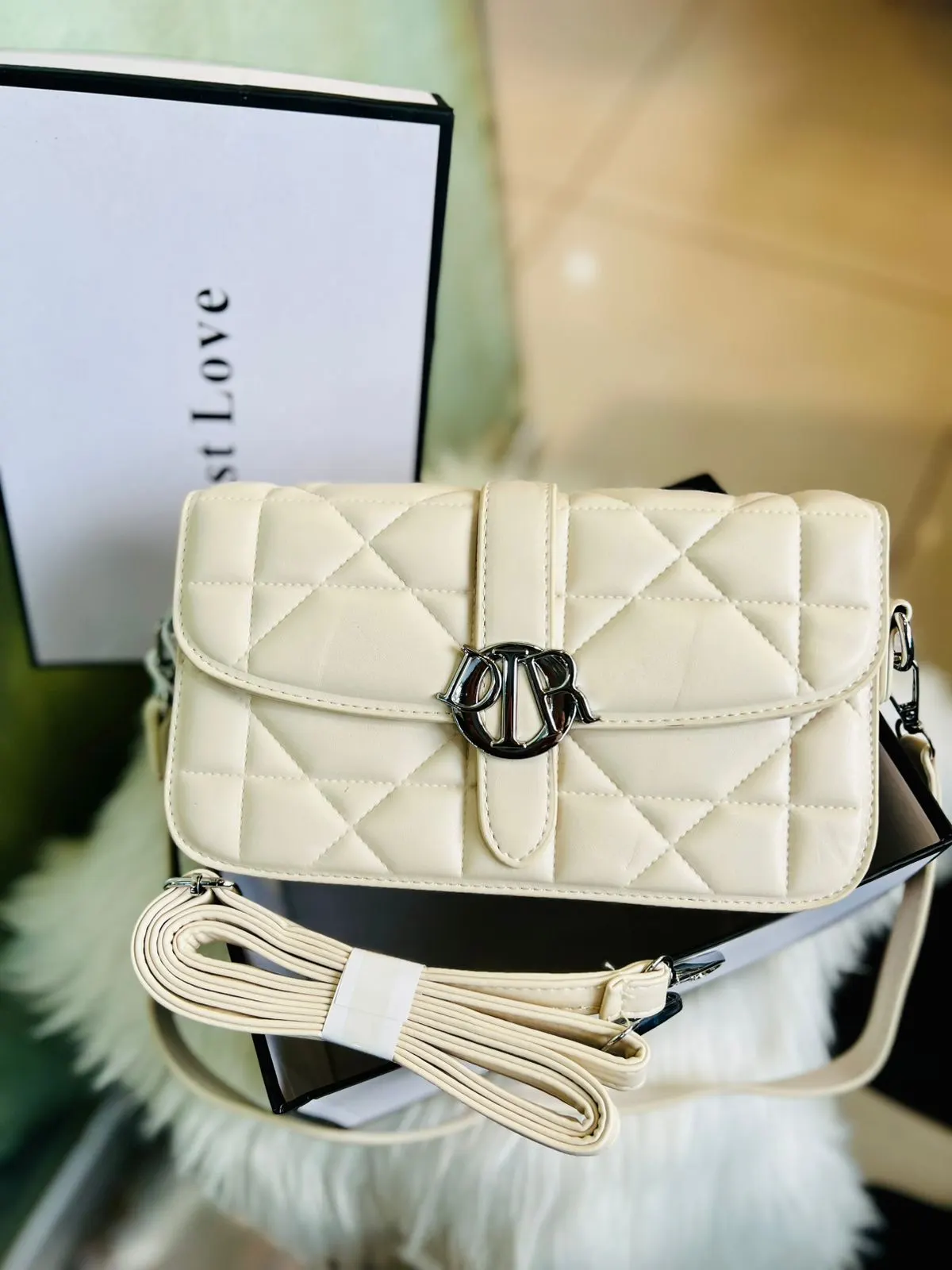 Imported Dual-Strap Structured Handbag