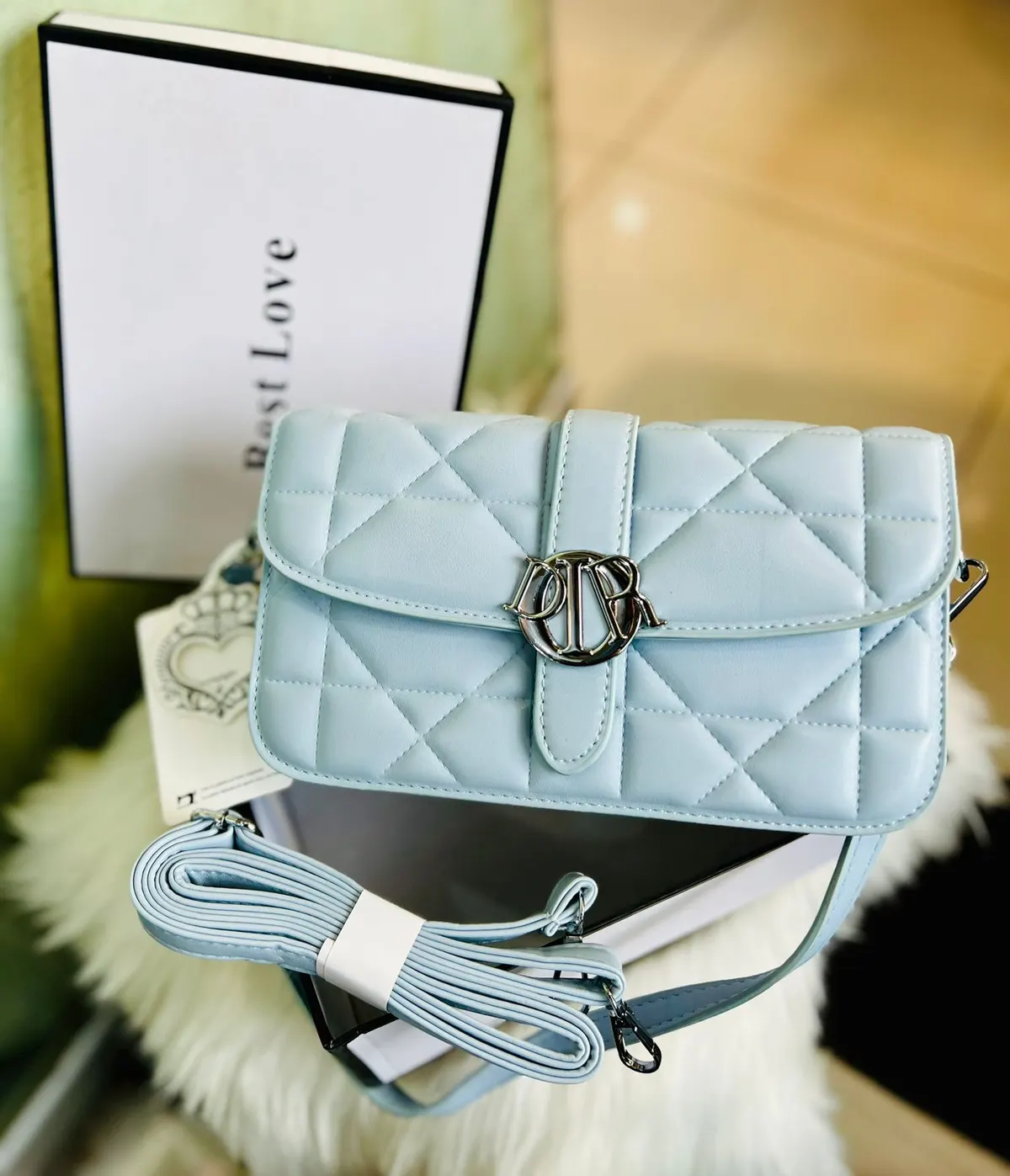 Imported Dual-Strap Structured Handbag — view 3