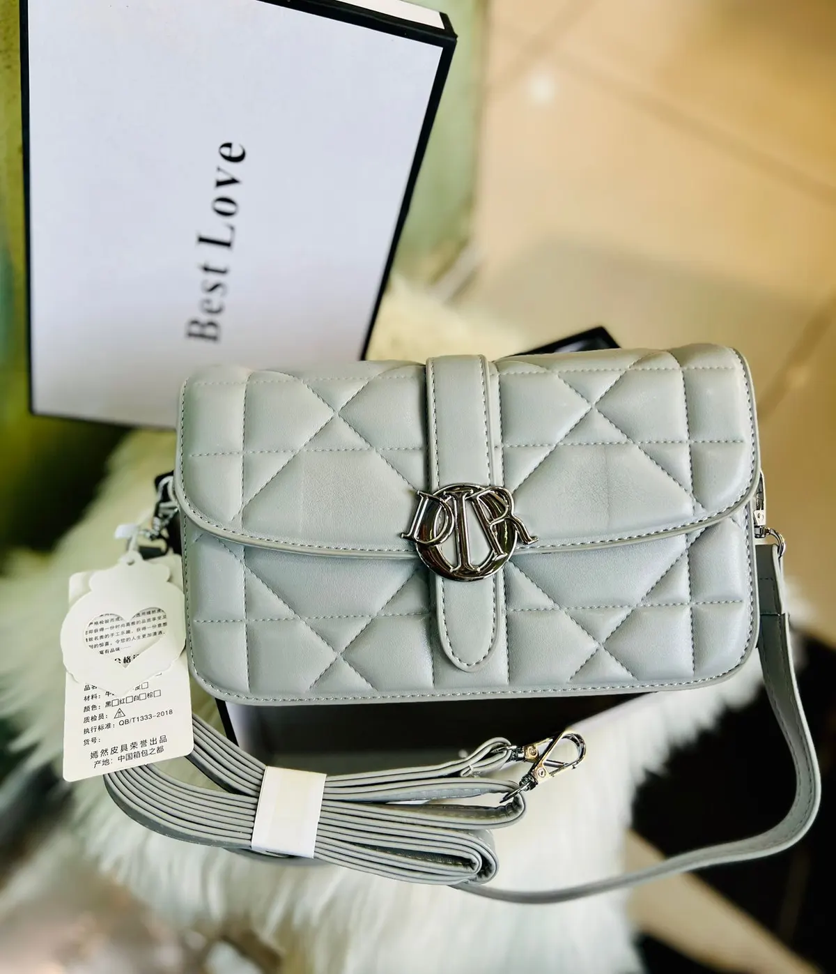 Imported Dual-Strap Structured Handbag — view 4