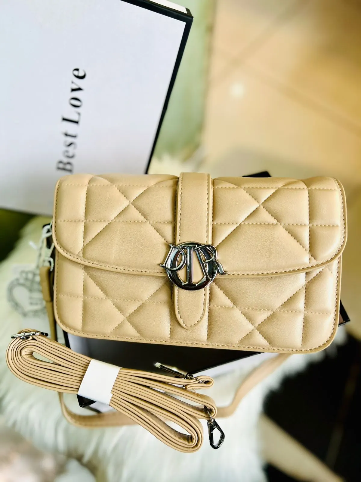 Imported Dual-Strap Structured Handbag — view 5