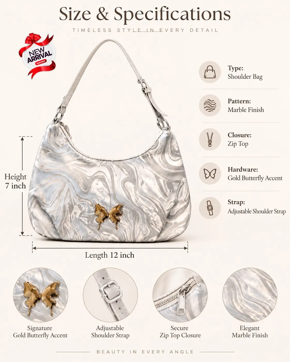 Premium Quality Moon Bag For Girls — view 7