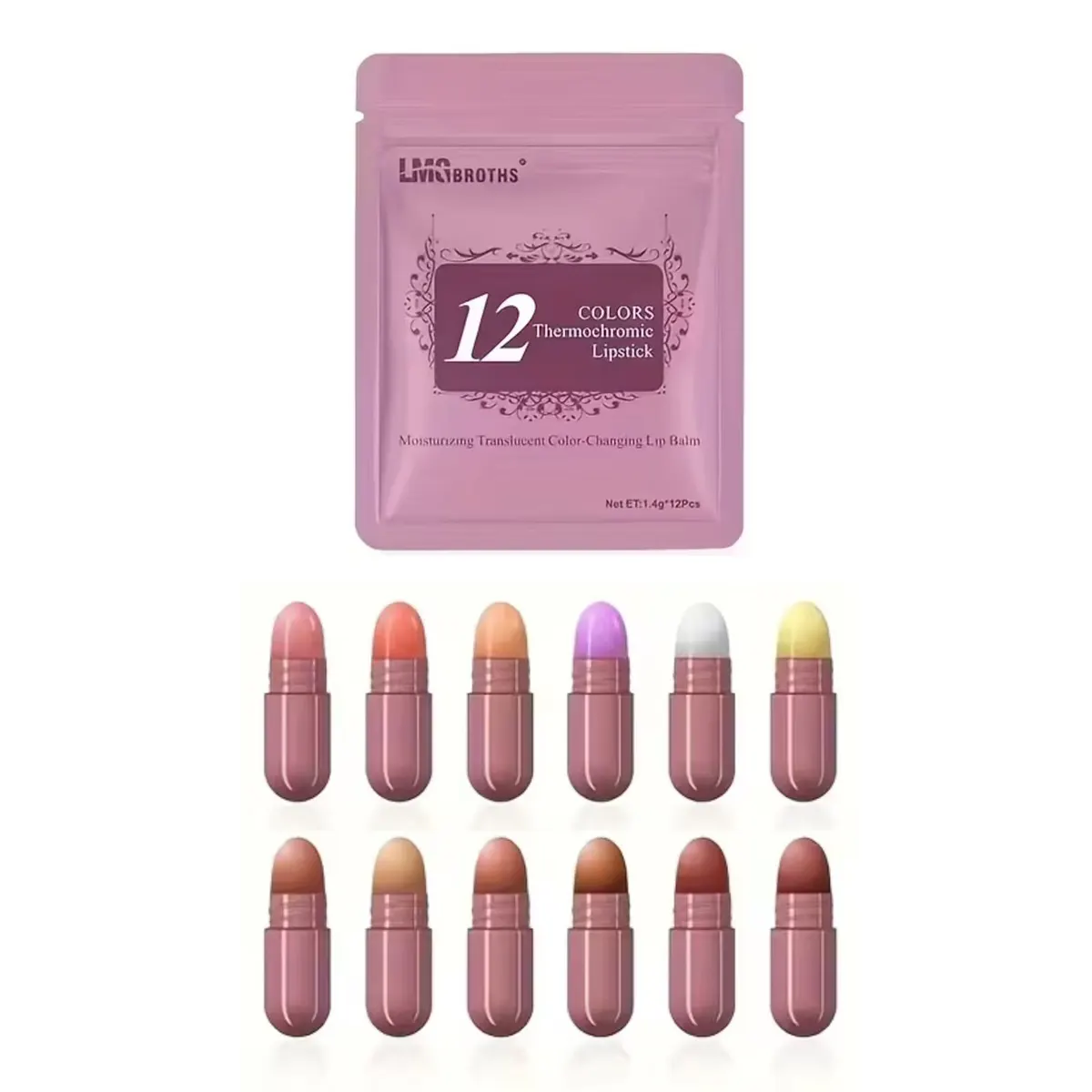 12pcs Capsule lipsticks 