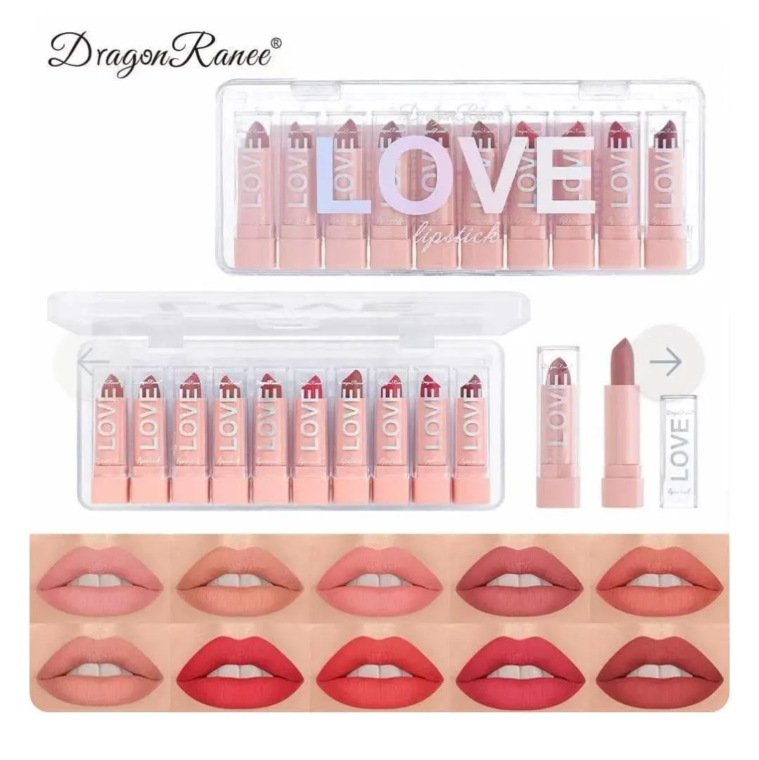 Dragon Ranee L.O.V.E Lipstick Nude & Sharp Shades Mix (Pack of 10) — view 4