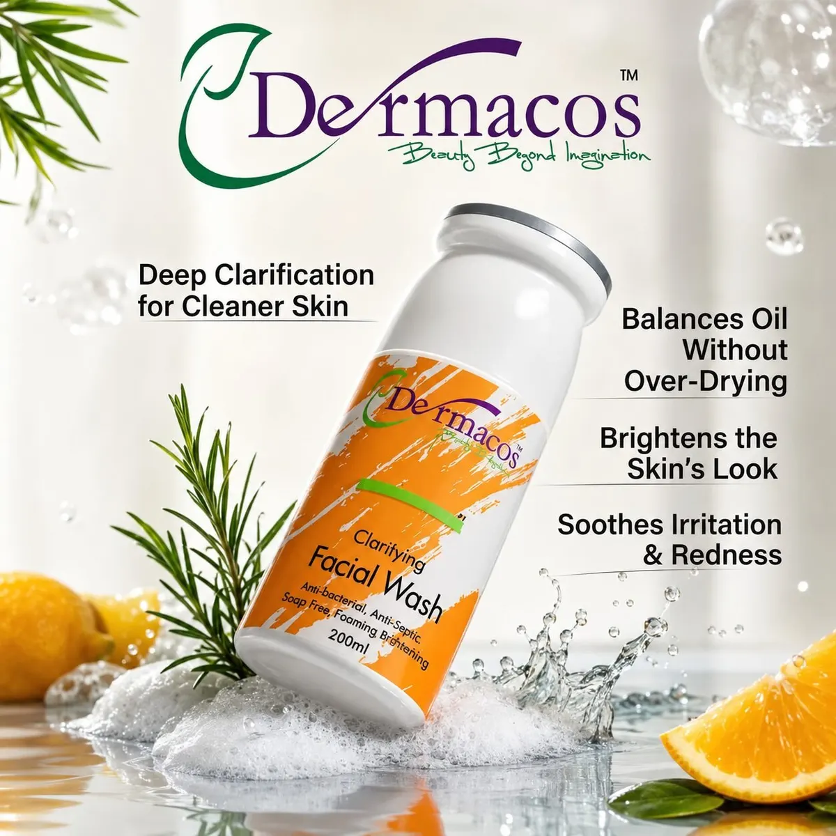 Dermacos Clarifying Facial Wash (200ml)