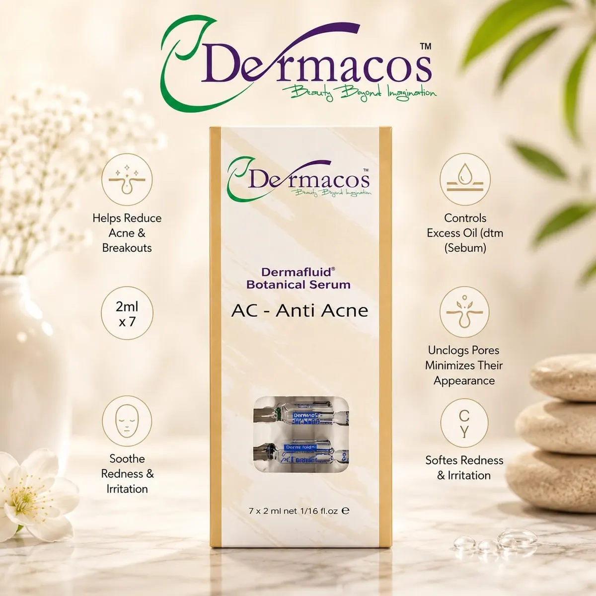 Dermacos Dermapure Anti Acne Ampoule (2ml) Pack of 7