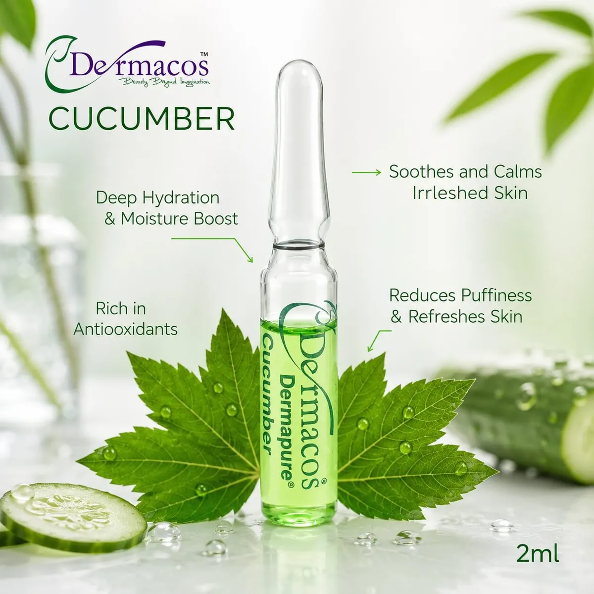 Dermacos Dermapure Botanical Cucumber Ampoule (2ml)