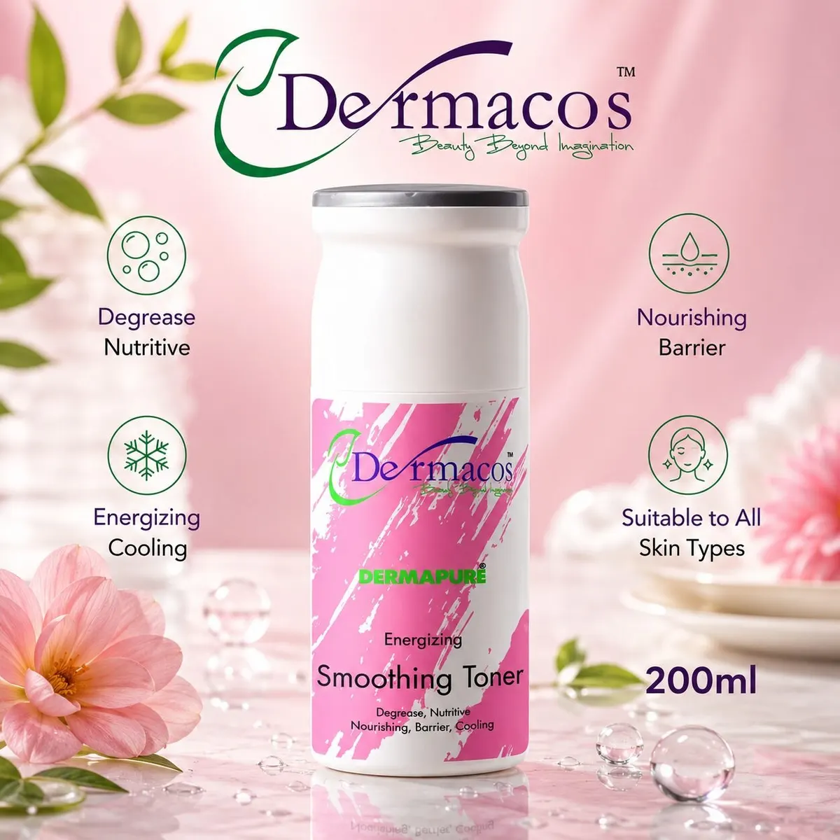 Dermacos Energizing Smoothing Toner (200ml)