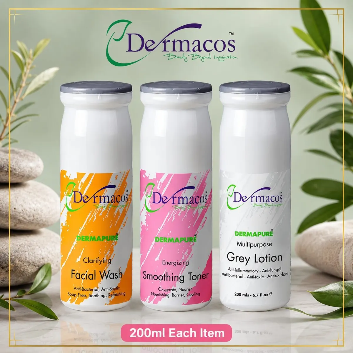 Dermacos Facial Tubes Combination-3 (200ml Each) Pack of 3