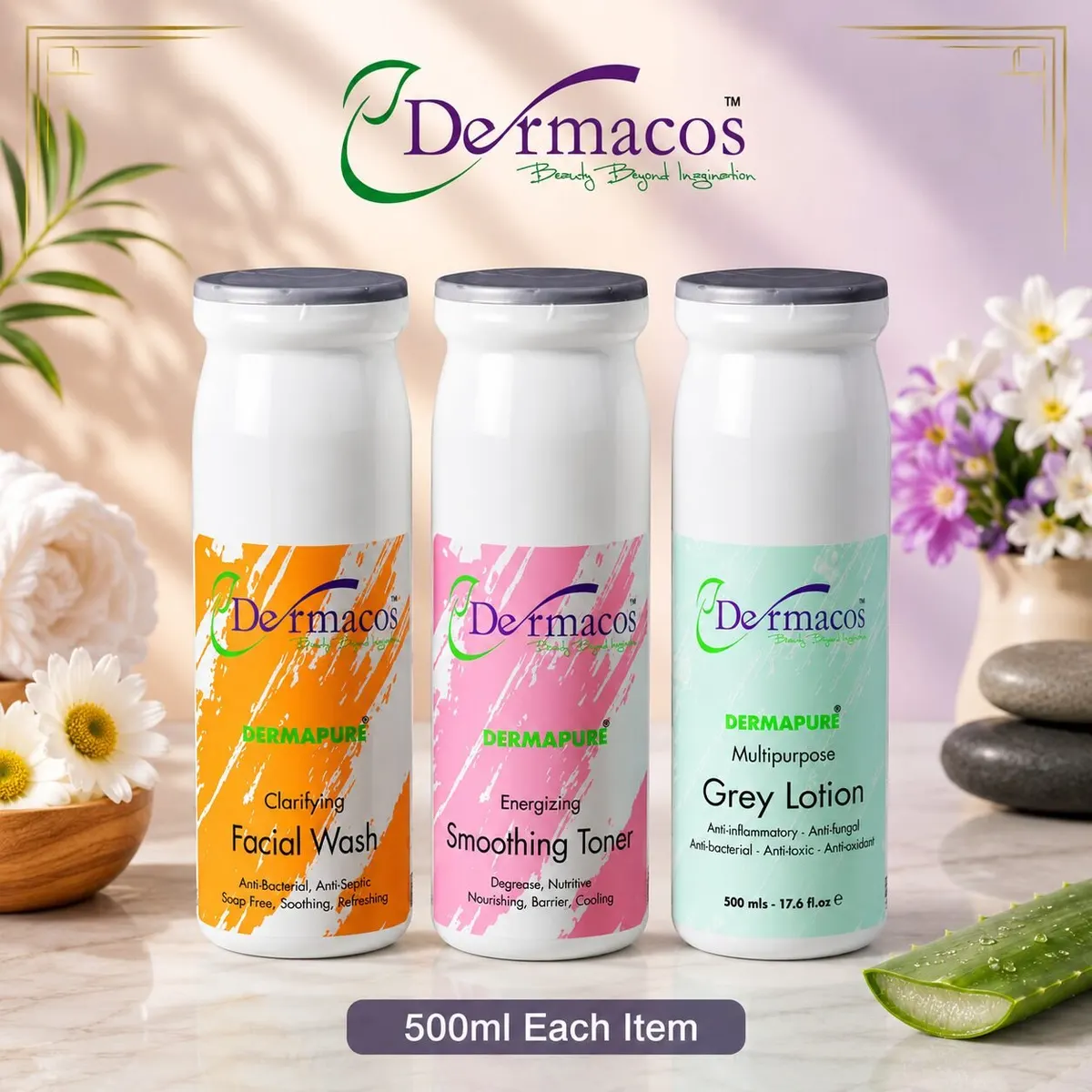 Dermacos Facial Tubes Combination-3 (500ml Each) Pack of 3