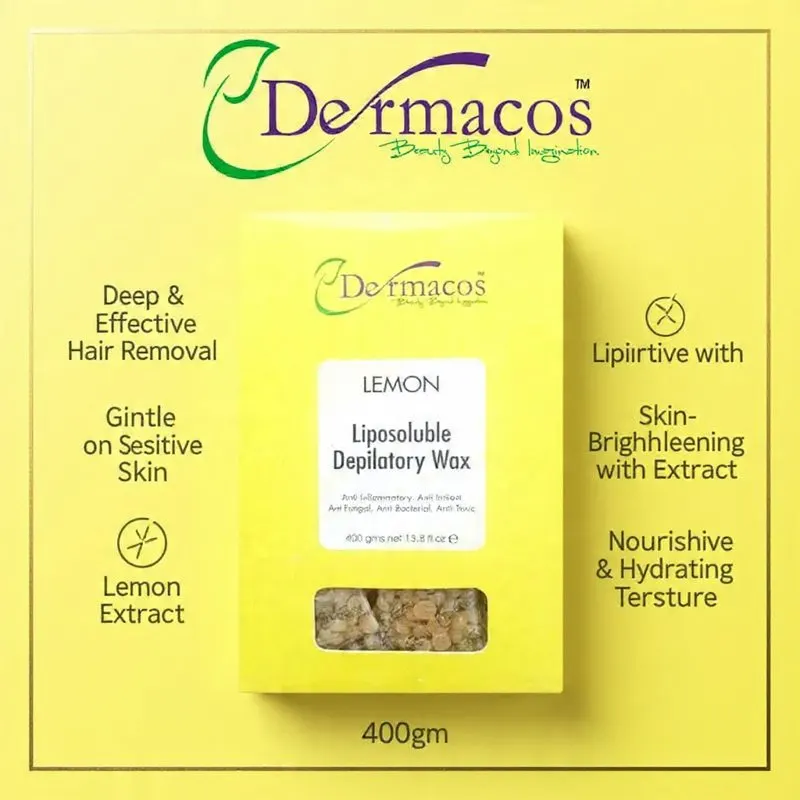 Dermacos Lemon Liposoluble Depilatory Wax (400gm)