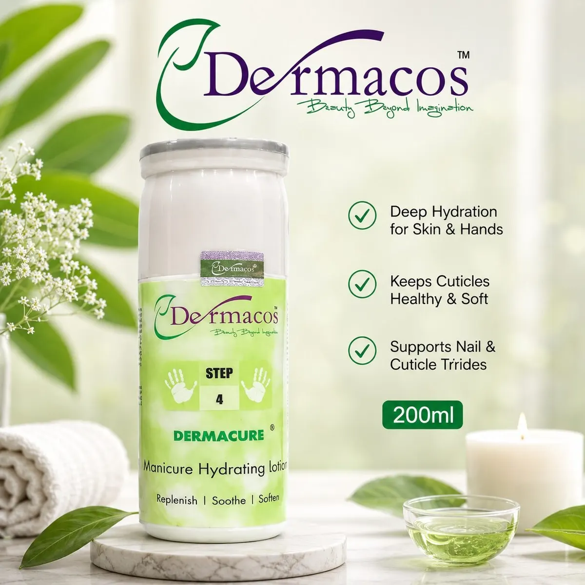 Dermacos Manicure Hydrating Lotion (200ml)