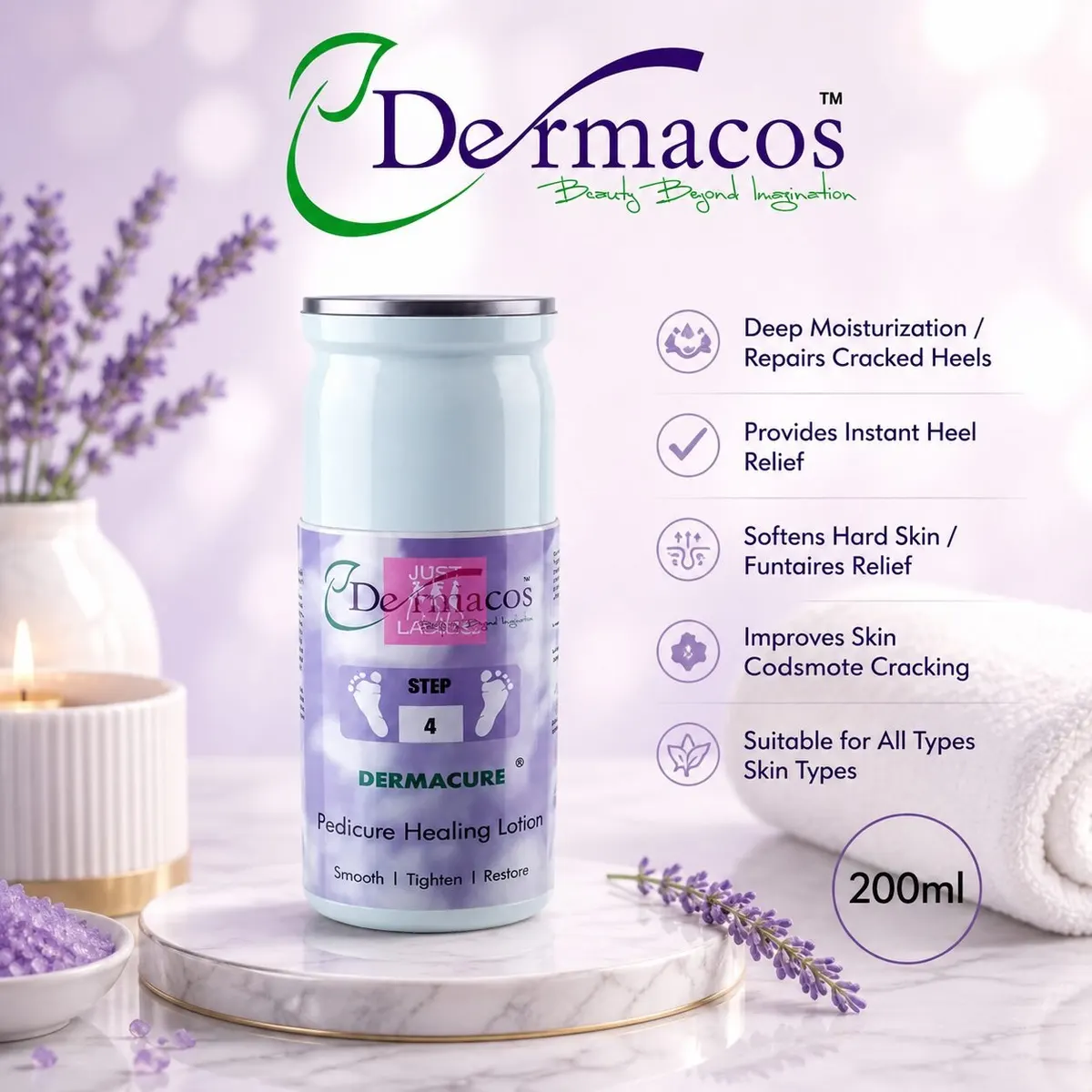 Dermacos Pedicure Healing Lotion (200ml)