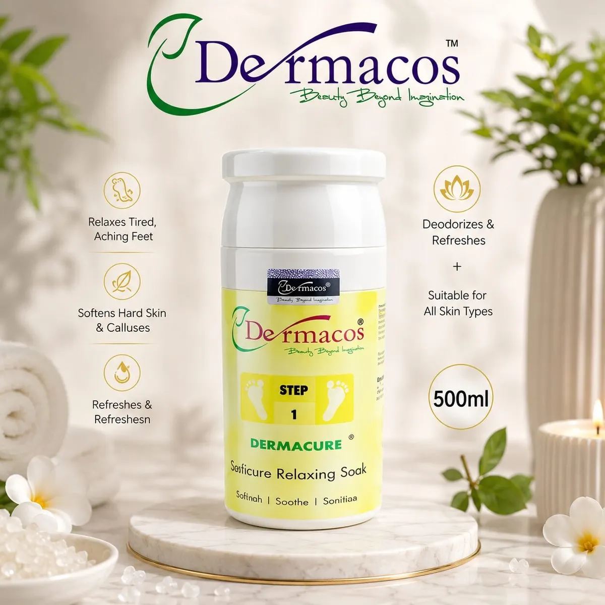 Dermacos Pedicure Relaxing Soak (500ml)