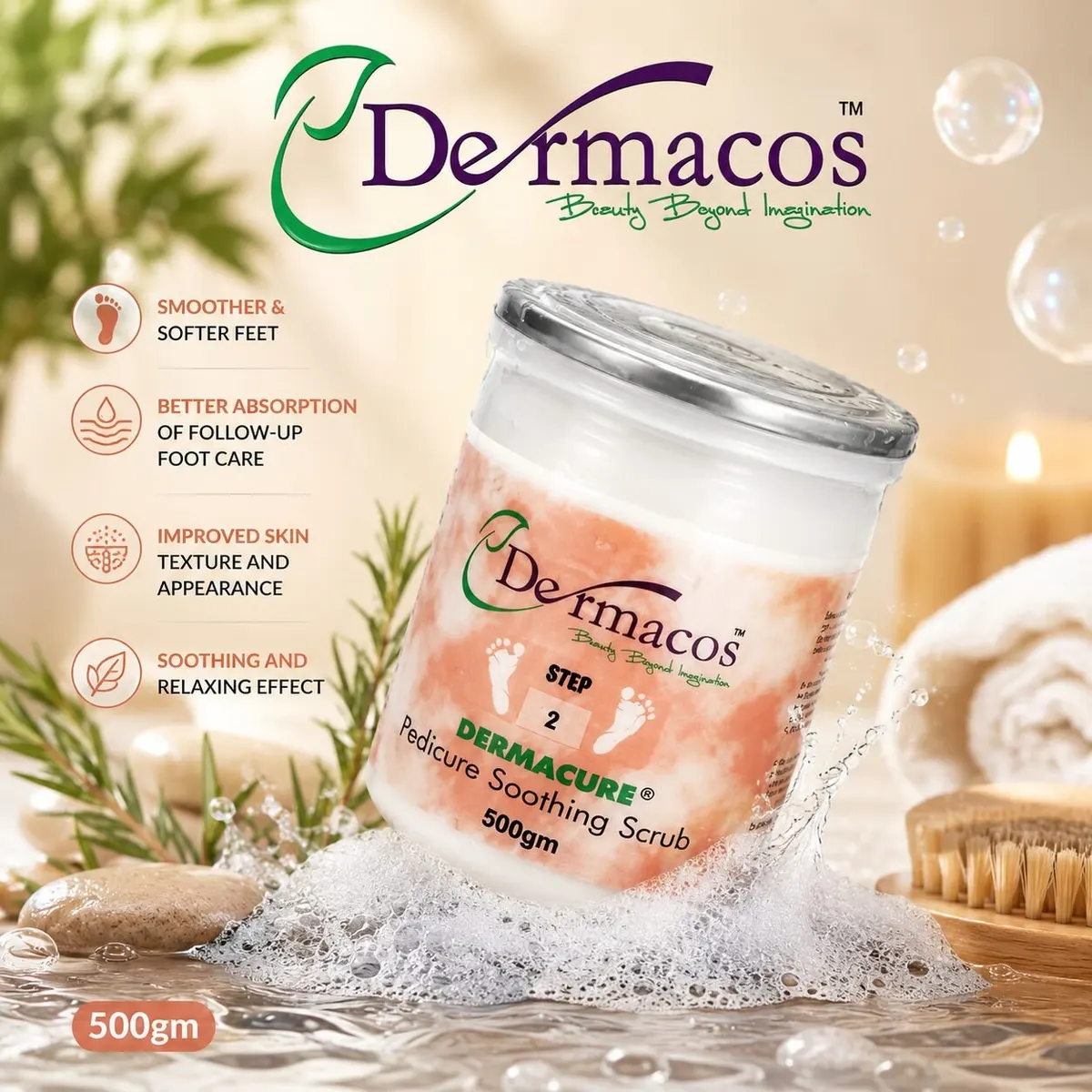 Dermacos Pedicure Soothing Scrub (500gm)